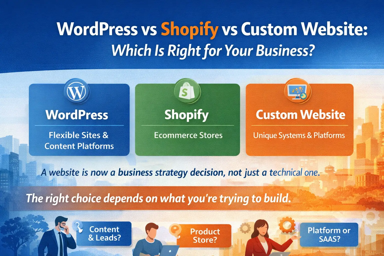 WordPress vs Shopify vs Custom Website: Which Is Right for Your Business?