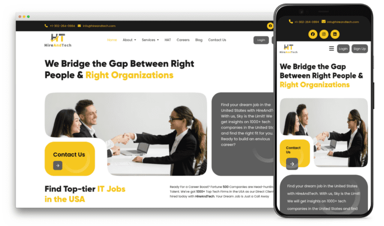 HireAndTech – Tech Recruitment & Career Platform Website