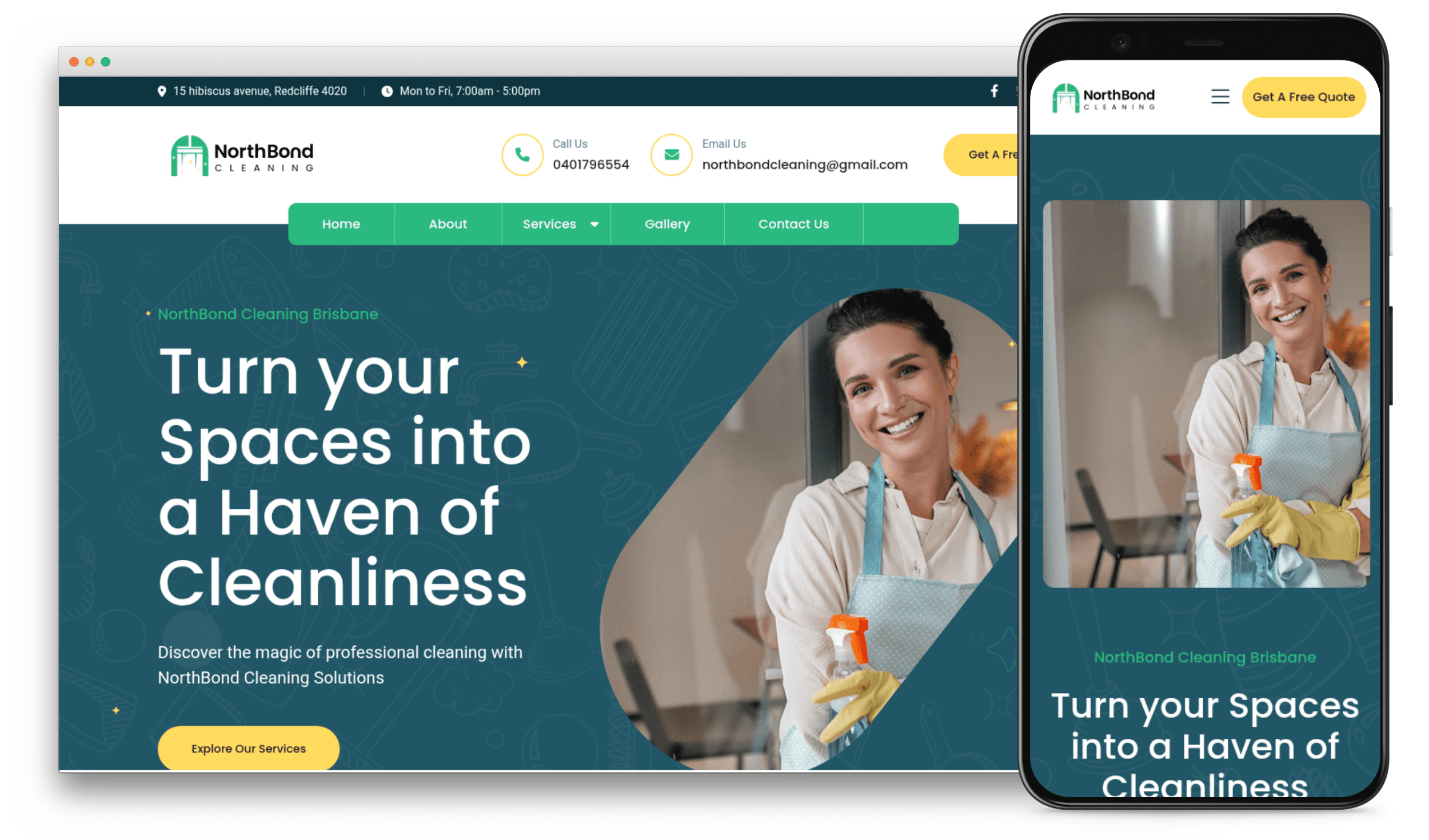 North Bond Cleaning – Professional Cleaning Services Website